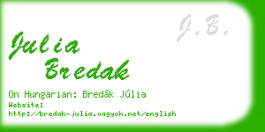 julia bredak business card